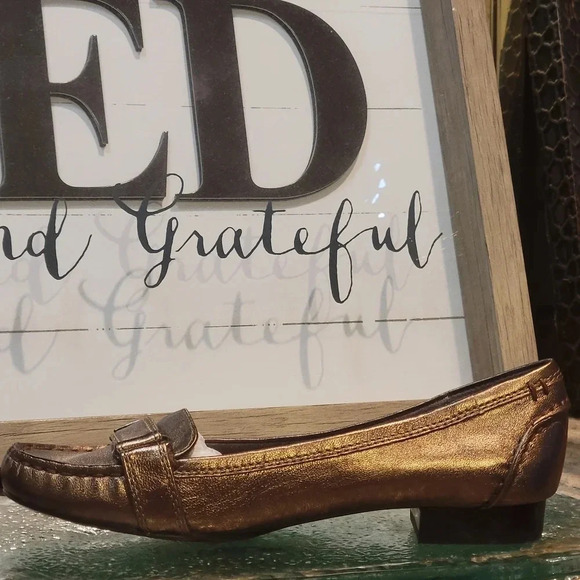 Naturalizer Cupid Flat Bronze Metallic Flat Loafer Sz 6 - Picture 1 of 10